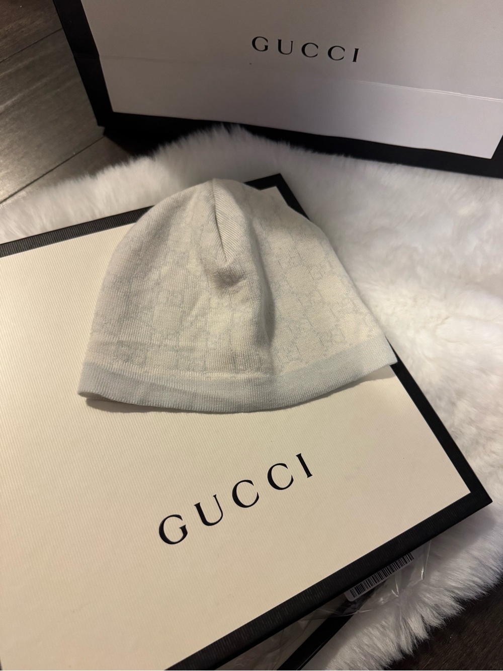 Gucci Baby Blue GG Wool Beanie – Size M